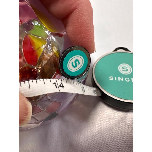 Joska purple mosaic hand blown Germany glass orb ornament Vtg with tag 14” - Picture 6 of 8